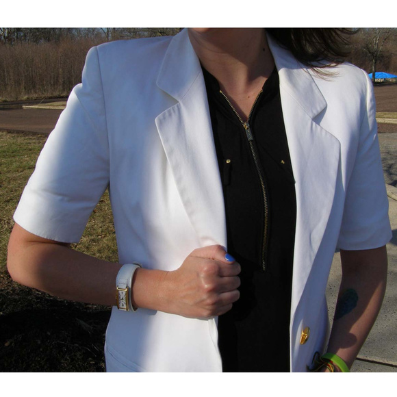 RARE Escada short sleeve cotton long blazer 6-8/36 - Picture 10 of 15